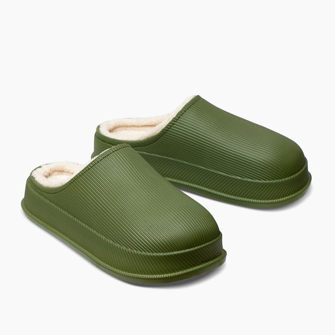 Cloud Slides - Cushioned Fur-Lined Clogs
