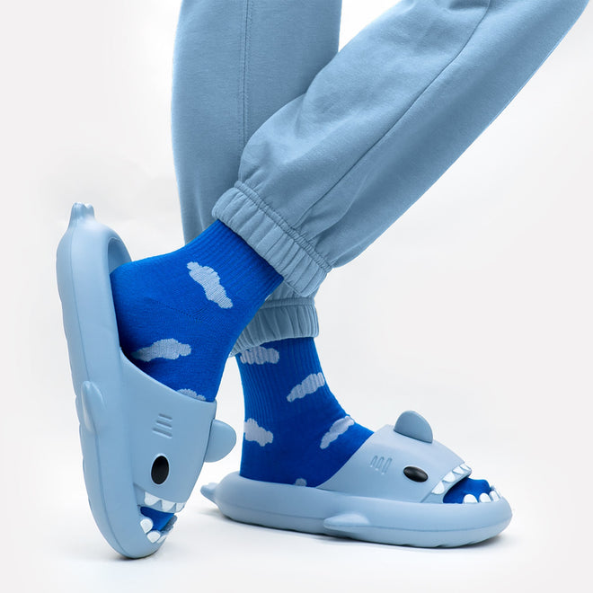 Shark Slides (Periwinkle Blue) - Cloud Slides