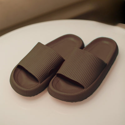 Mens Cushion Slides - Cloud Slides Mocha Brown